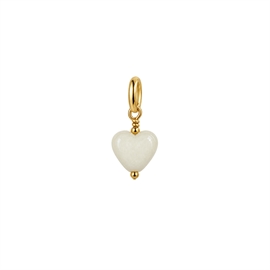 Pico French Mini Heart Vedhæng - Ivory  hos parfumerihamoghende.dk 